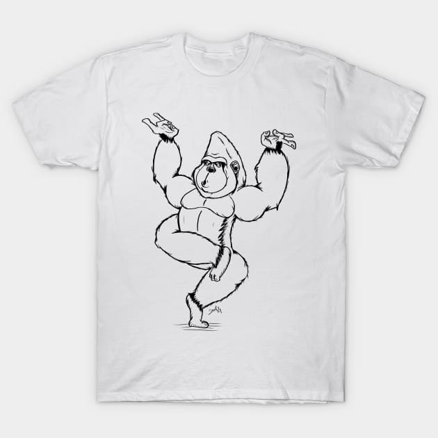 A thinking gorrilla T-Shirt by Thesnout21